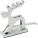 Deer shaped metal nutcracker., Silver - H2400800PK2_b - variant Gi H2400800PK2