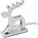 Deer shaped metal nutcracker., Silver - diotoro--6081-32--300 - variant Gi 6081-32