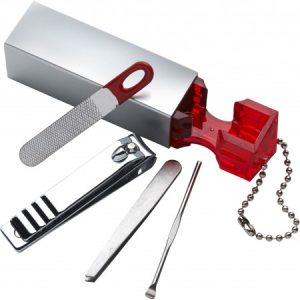 Four piece ABS manicure set,