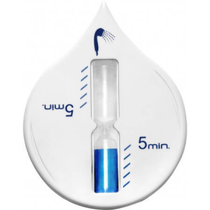 Shower sand timer, White - Reklamnepredmety