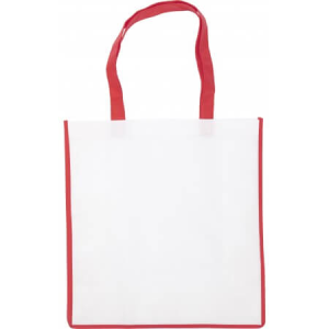 Nonwoven bag with coloured trim - Reklamnepredmety