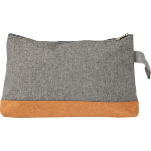 Poly canvas toiletbag, with zipper - Reklamnepredmety