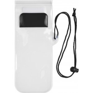 Plastic water-resistant protective pouch for mobile devices