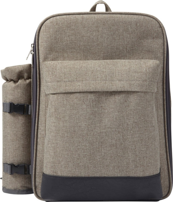 Polyester (600D) picnic rucksack with extra bottle holder, L