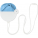 Nylon foldable hand fan - 3772-18 - variant Gi 3772-18
