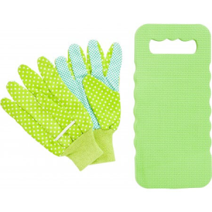 Garden set, including foam knee cushion and two gloves., Pal