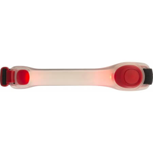 Silicone arm strap with two LEDS, Red - Reklamnepredmety