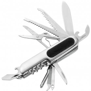10pc Stainless steel pocket knife, Silver - Reklamnepredmety