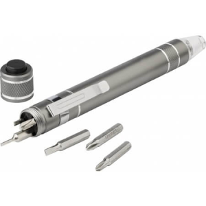 Pen shaped pocket screwdriver., Silver - Reklamnepredmety