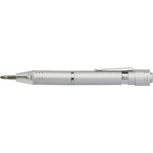 Pen shaped pocket screwdriver., Silver - Reklamnepredmety