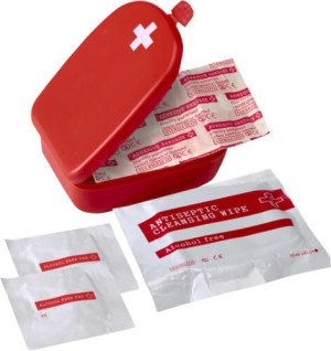 First aid kit in plastic case - Reklamnepredmety