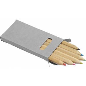 Six colour pencil set, Neutral - Reklamnepredmety