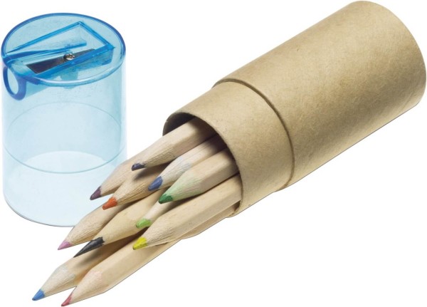 Colour pencils with sharpener