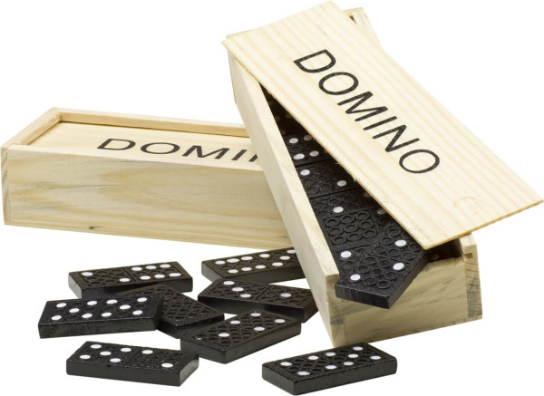 Domino game in a wooden box, Neutral