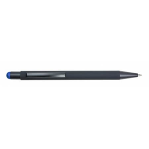 Rubberized ballpen, Silver - Reklamnepredmety