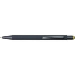 Rubberized ballpen, Silver - Reklamnepredmety