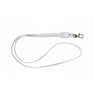 TPE lanyard and charging cable in one, Red - Reklamnepredmety