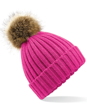 CB412 Fur Pom Pom Chunky Beanie - Reklamnepredmety