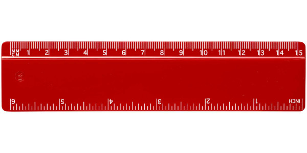 Plastic ruler 15 cm Renzo