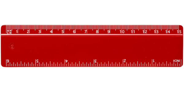 Plastic ruler 15 cm Renzo