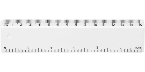 Plastic ruler 15 cm Renzo