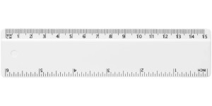Plastic ruler 15 cm Renzo - Reklamnepredmety