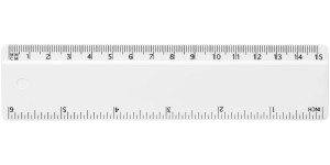 Plastic ruler 15 cm Renzo - Reklamnepredmety