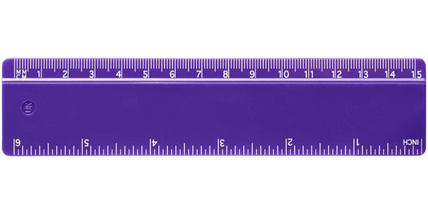 Plastic ruler 15 cm Renzo