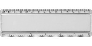 Ellison plastic ruler 15 cm with paper insert - Reklamnepredmety