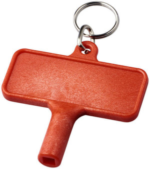 Plastic key for radiators Largo with key ring - Reklamnepredmety