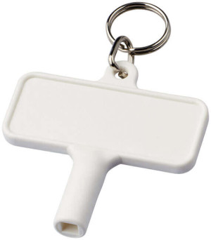 Plastic key for radiators Largo with key ring - Reklamnepredmety