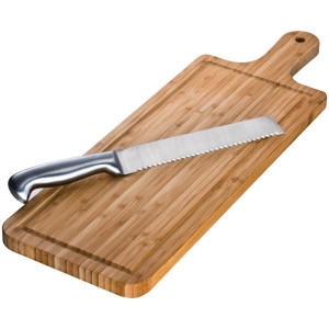 Bamboo chopping board with knife - Reklamnepredmety
