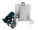 7 piece stainless steel hip flask set "Gentleman" - 56-0304323 - variant In 56-0304323