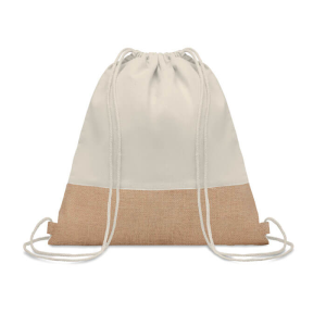 Cotto backpack with jute features INDIA - Reklamnepredmety
