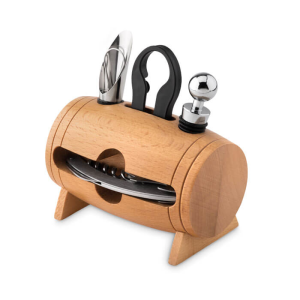 Wooden stand with wine accessories BOTA - Reklamnepredmety