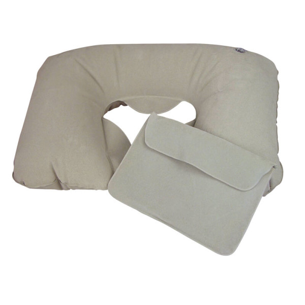 Inflatable soft travel pillow