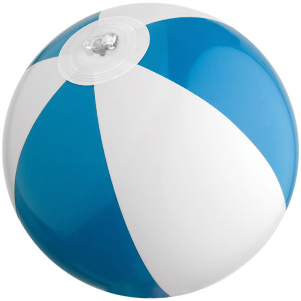 Bicoloured mini beach ball with 21.5 cm segments