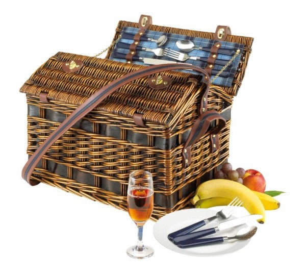 Willow picnic basket "Summertime" for 4 persons
