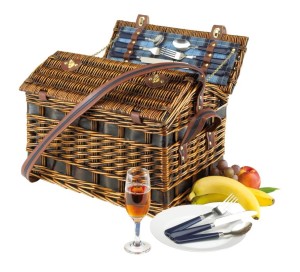 Willow picnic basket "Summertime" for 4 persons - Reklamnepredmety
