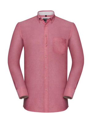 Men`s LS Tailored Washed Oxford Shirt - Reklamnepredmety
