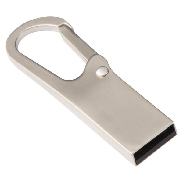 Metal USB stick with carabiner - 8GB