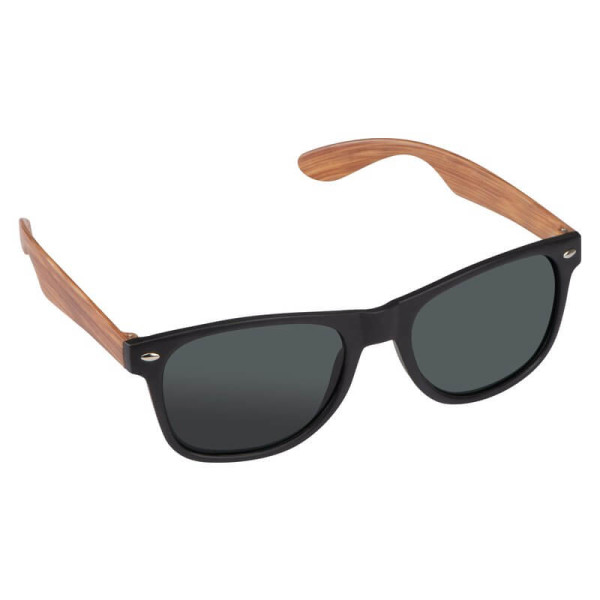 Sunglasses with wooden-look temples