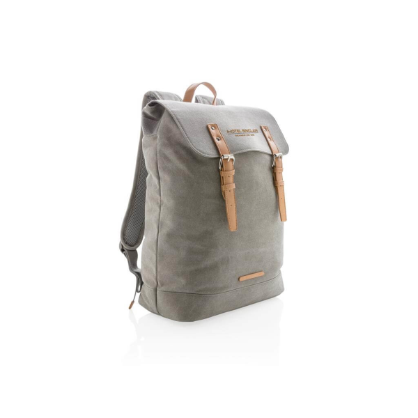 Canvas laptop backpack PVC free