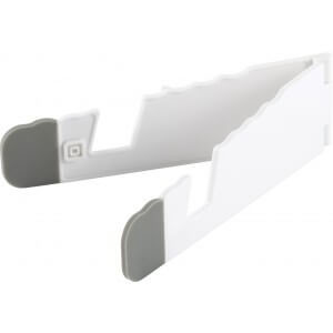 Tablet and smartphone holder, white - Reklamnepredmety