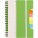 Wire bound notebook with ruler and sticky notes - spiralfuzet-irodaszerekkel-lime--8300-19--300 - variant Gi 8300-19