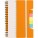 Wire bound notebook with ruler and sticky notes - spiralfuzet-irodaszerekkel-narancs--8300-07--300 - variant Gi 8300-07