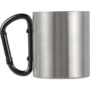 Stainless steel, double walled travel mug (200 ml) - Reklamnepredmety