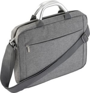 Polycanvas (600D) conference and laptop bag, Grey - Reklamnepredmety