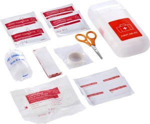 First aid kit in PP container - Reklamnepredmety