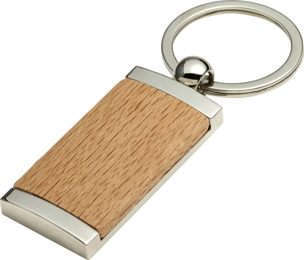 Metal and wooden key holder, Brown